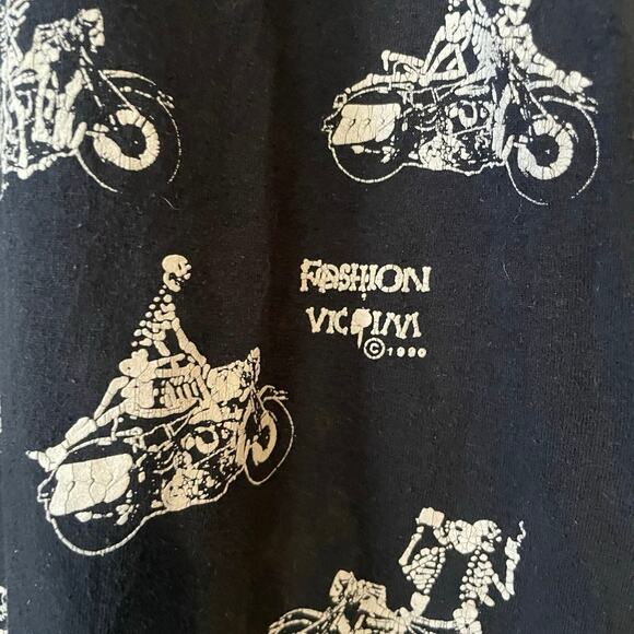 Vintage 90s Fashion Victim Skeleton Biker Sex 1990 NSFW Single Stitch Shirt XL - Picture 4 of 4